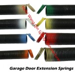 Garage Door Extension Springs in Colorful Hooks